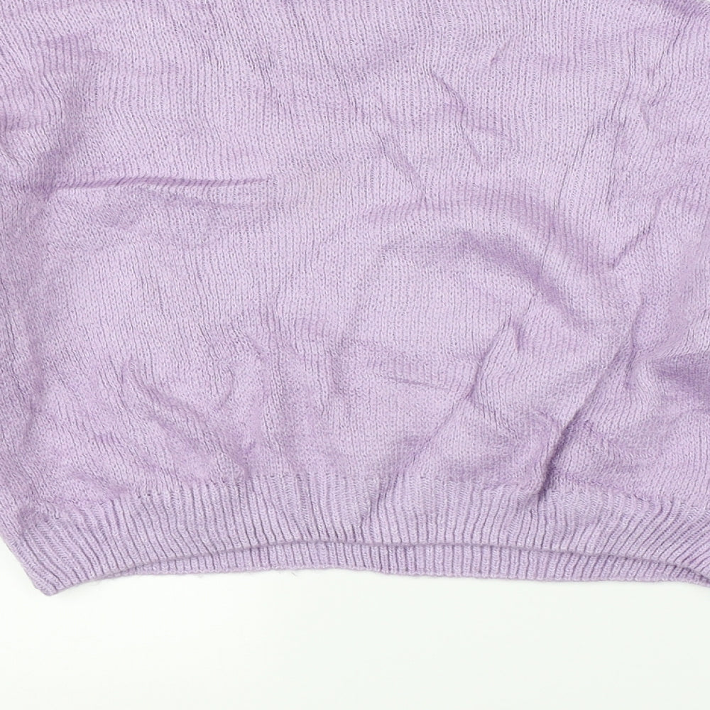 Nasty Gal Womens Purple  Knit Pullover Jumper Size M