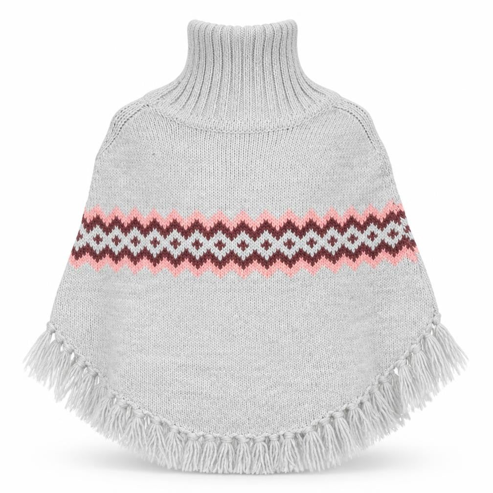 H&M Girls Grey Argyle/Diamond  Cape Jumper Size 13-14 Years