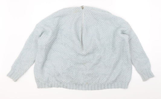 QED London Womens Blue  Knit Pullover Jumper Size S
