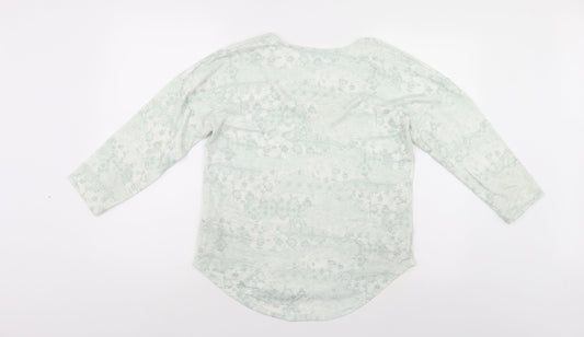 Bonmarché Womens Green Floral  Basic Blouse Size 10