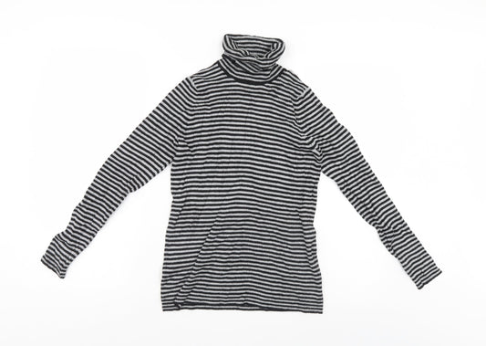 Marks and Spencer Womens Grey Striped  Pullover Jumper Size 14