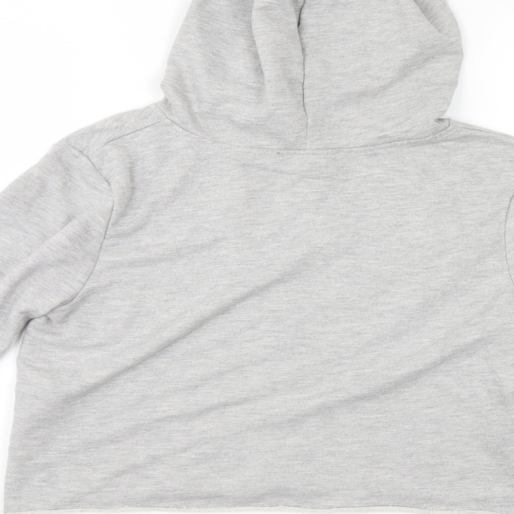 Primark Womens Grey   Pullover Hoodie Size 8  - cropped