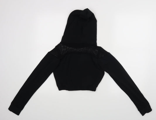 Pout Aparel Womens Black   Basic T-Shirt Size S  - cropped