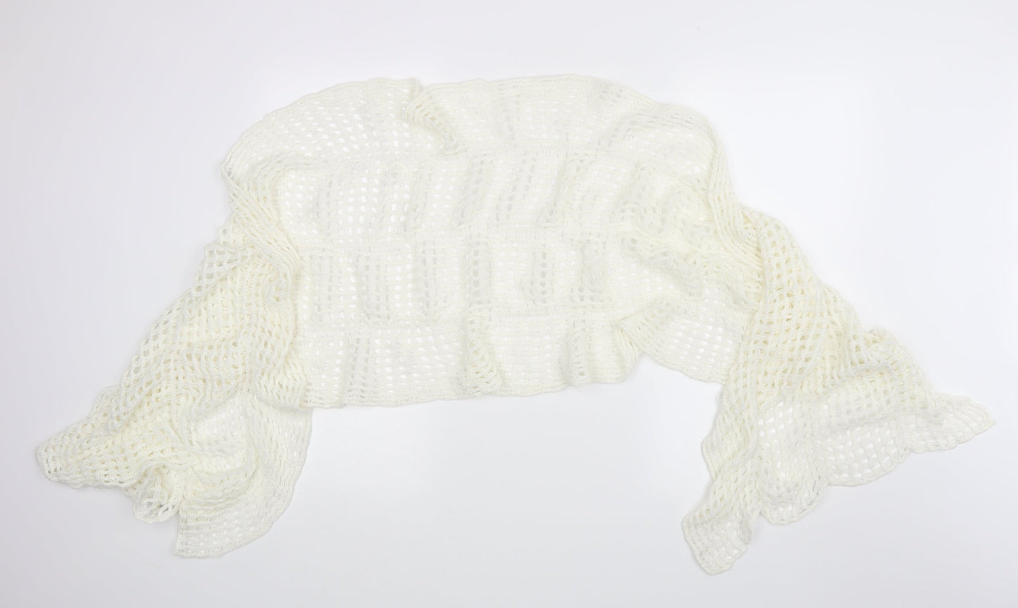 Preworn Womens White    Scarf