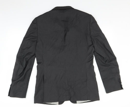 Topman Mens Black   Jacket Suit Jacket Size 38