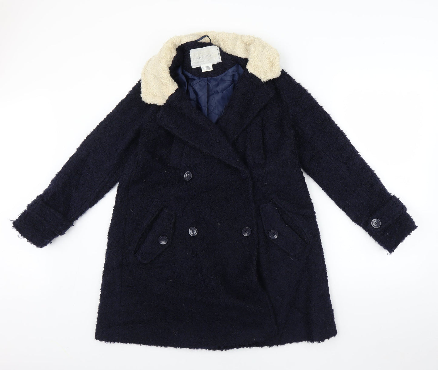 Cooperative Womens Blue   Overcoat Coat Size S