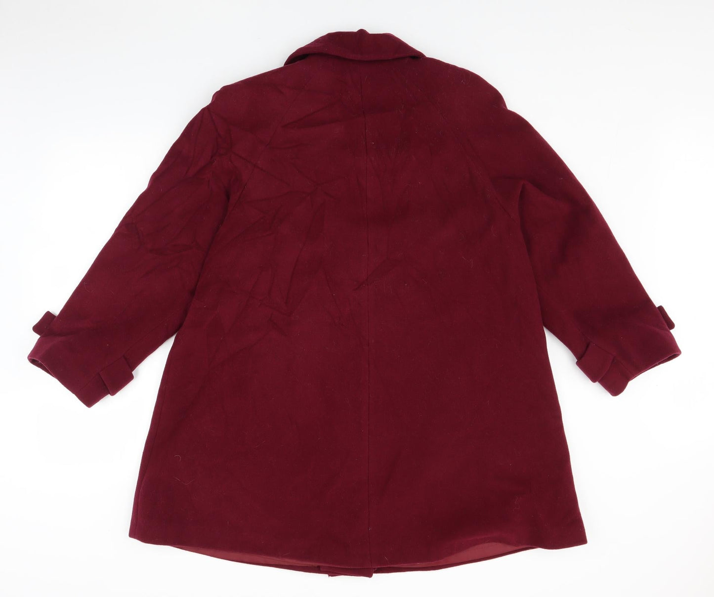 CONTEXT Womens Red   Overcoat Coat Size 10