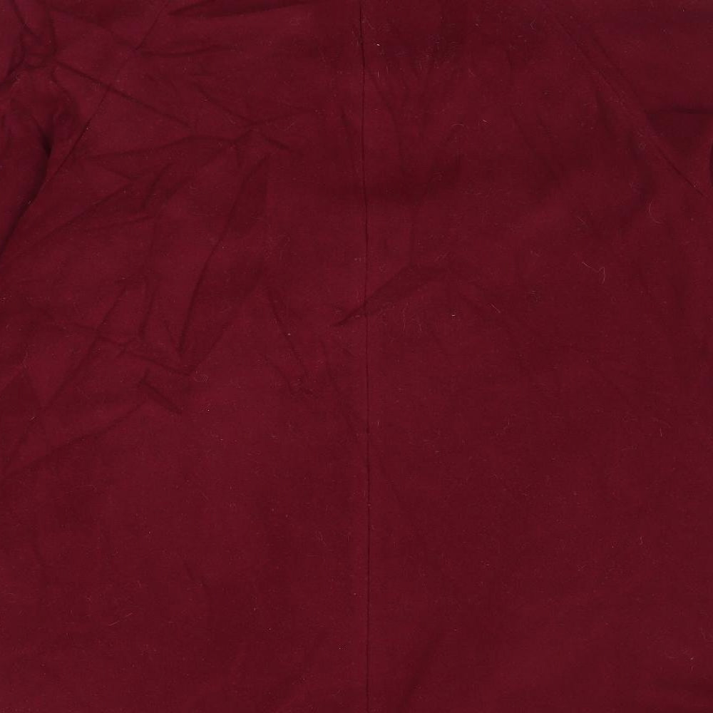 CONTEXT Womens Red   Overcoat Coat Size 10