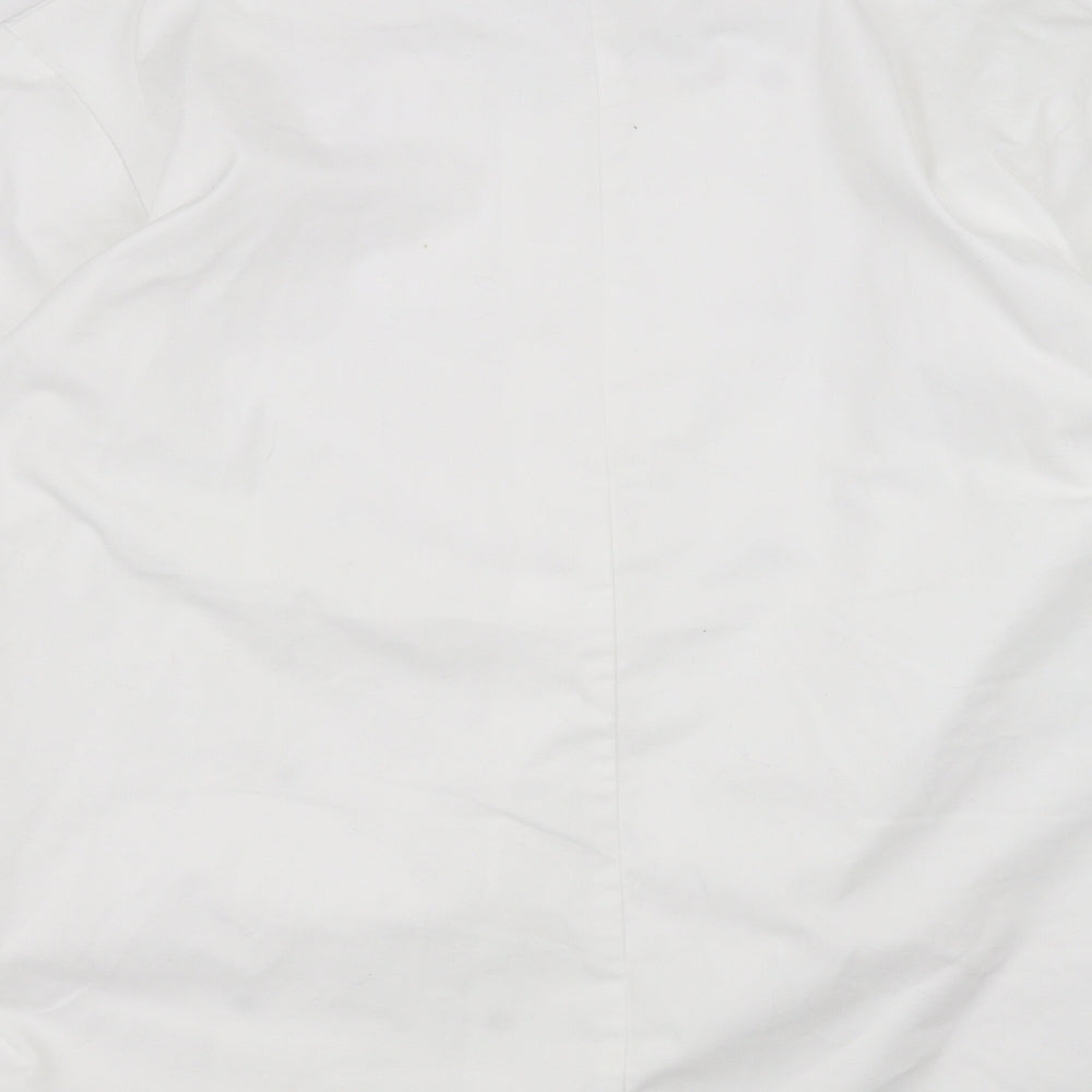 Premier Mens White    Button-Up Size L
