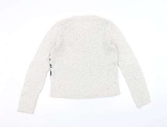 Dorothy Perkins Womens White   Pullover Jumper Size 14