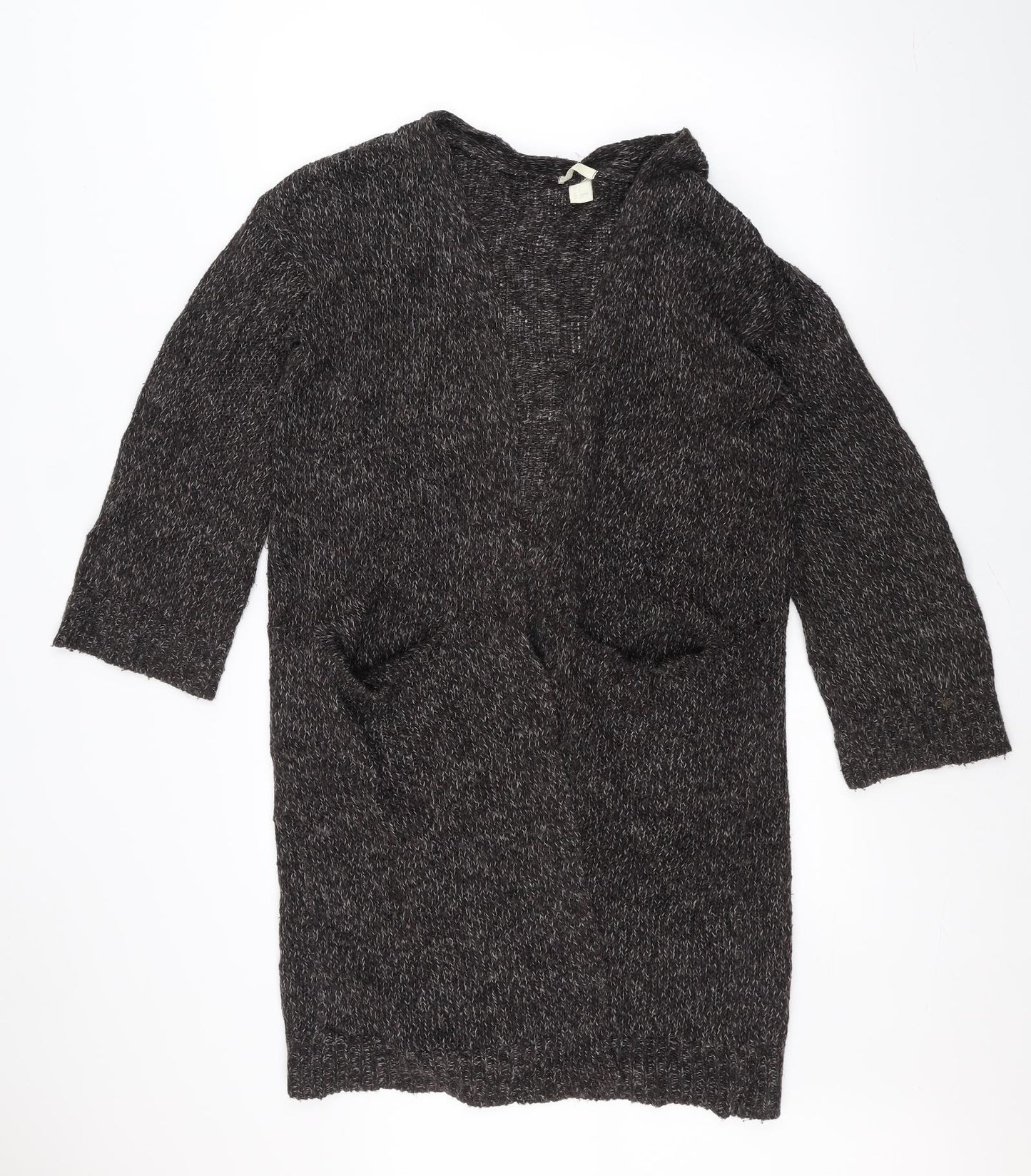 H&M Womens Black  Knit Jacket Coatigan Size S