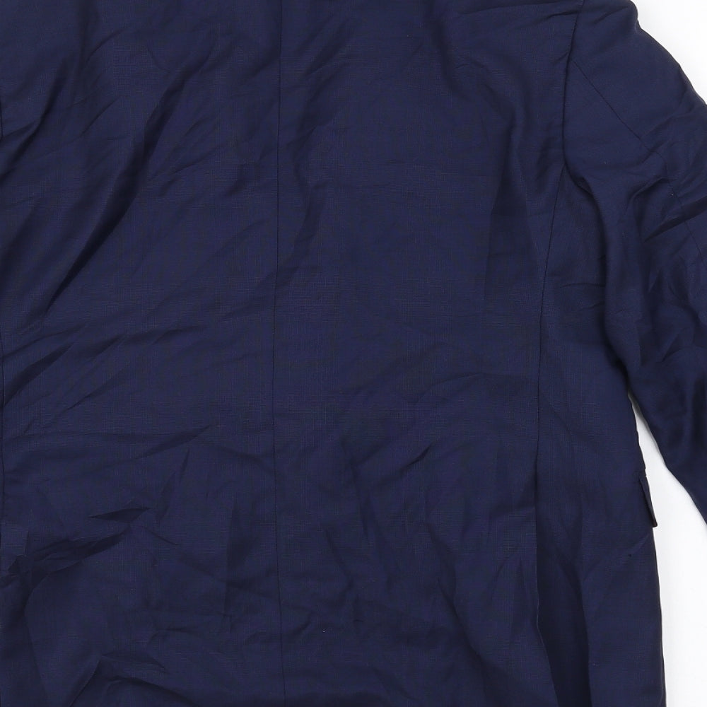 Vitale Barberies Canonico Mens Blue   Jacket Suit Jacket Size 36