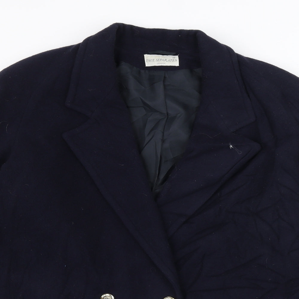 paul separates Womens Blue   Overcoat Coat Size 12