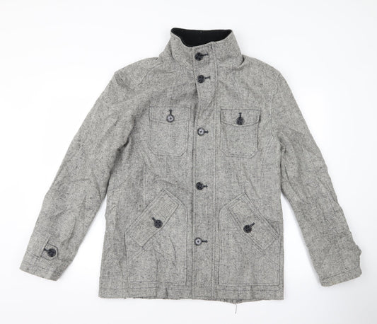 Tom Wolfe Womens Grey   Overcoat Jacket Size M