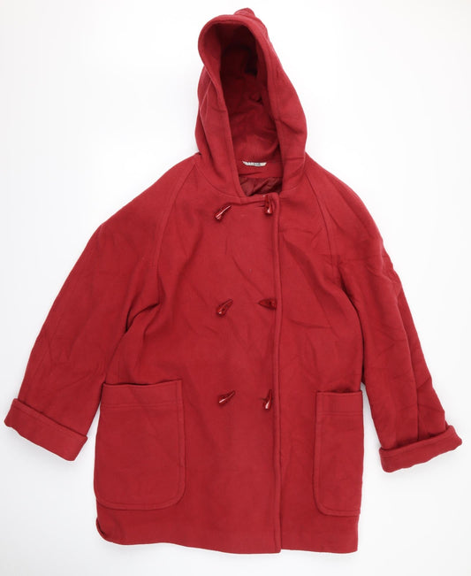 NuAge Womens Red   Overcoat Jacket Size L