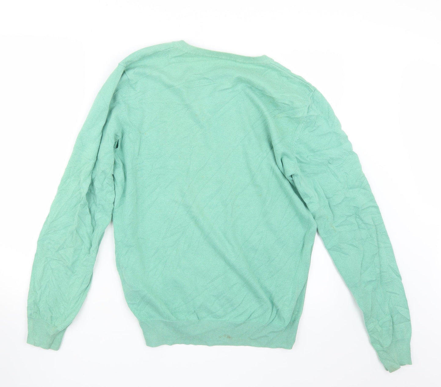 C* TWO Mens Green  Knit Pullover Jumper Size L