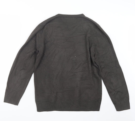 Blue Harbour Mens Brown  Knit Pullover Jumper Size S