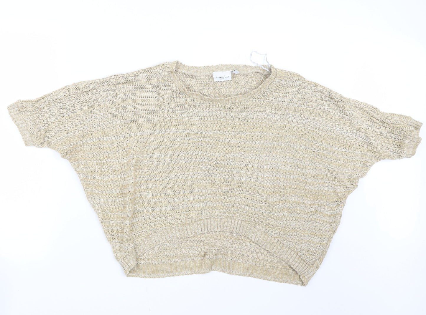 New Look Womens Beige  Knit Pullover Jumper Size 8
