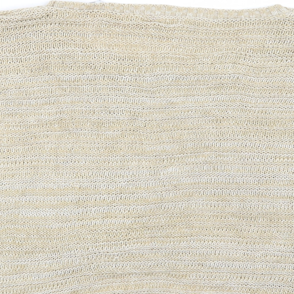 New Look Womens Beige  Knit Pullover Jumper Size 8