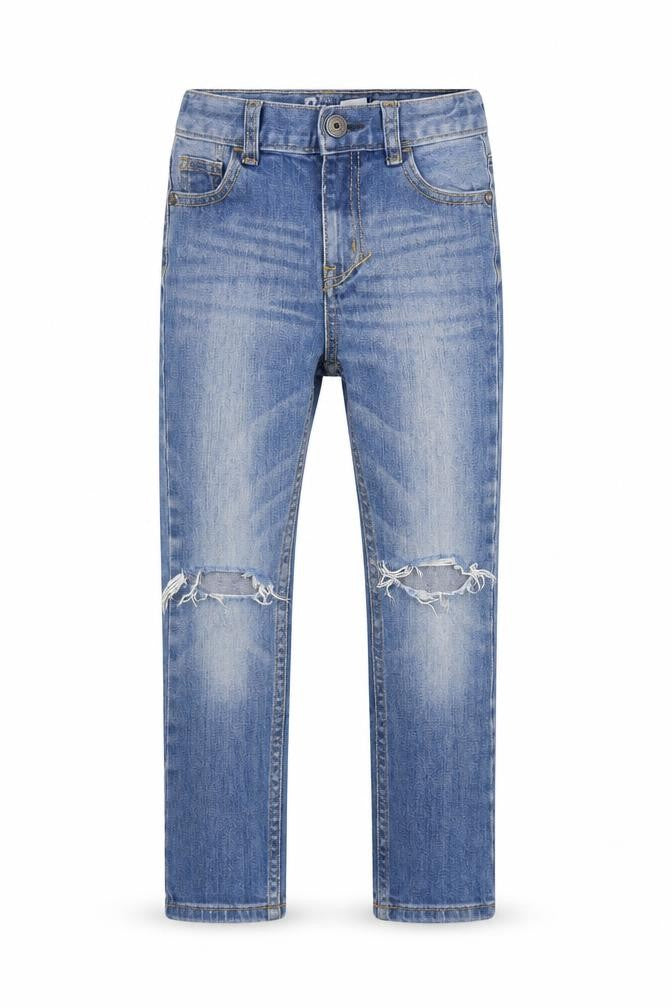 Preworn Girls Blue  Denim Skinny Jeans Size 5 Years - Distressed