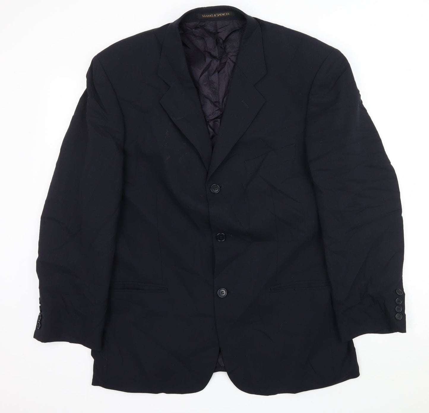 St Michael Mens Blue   Jacket Suit Jacket Size L