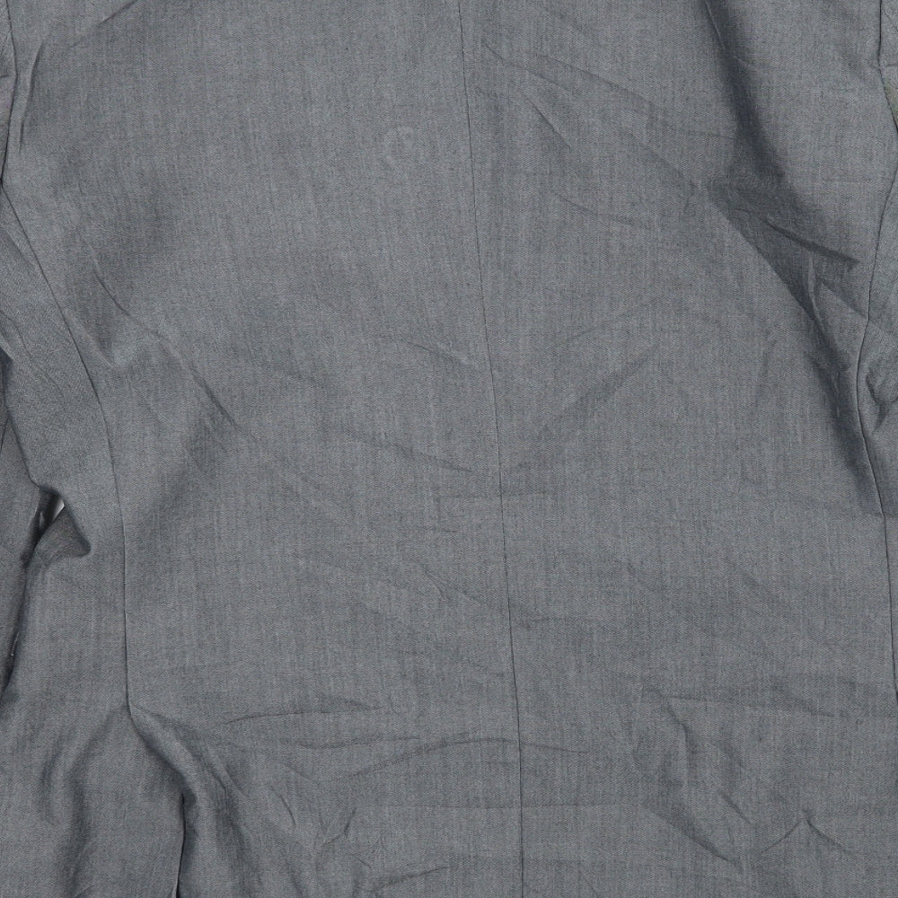Burton Mens Grey Striped  Jacket Suit Jacket Size L