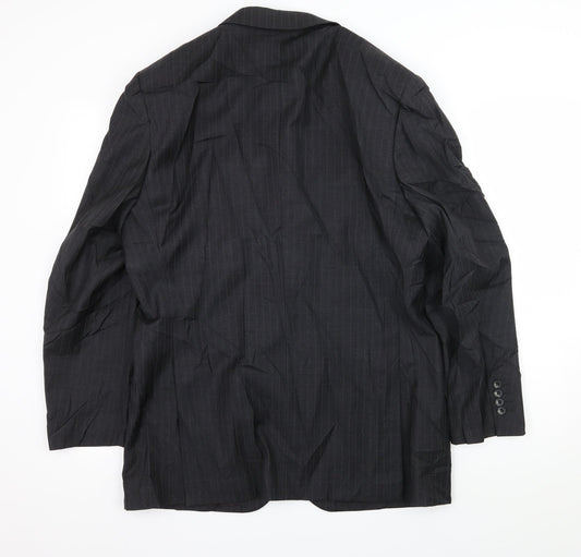 Greenwoods Mens Grey Striped  Jacket Suit Jacket Size L