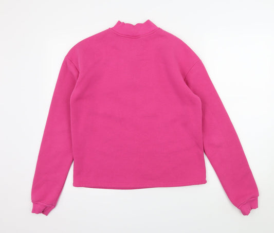 Topshop Womens Pink  Jersey Pullover Sweatshirt Size 6