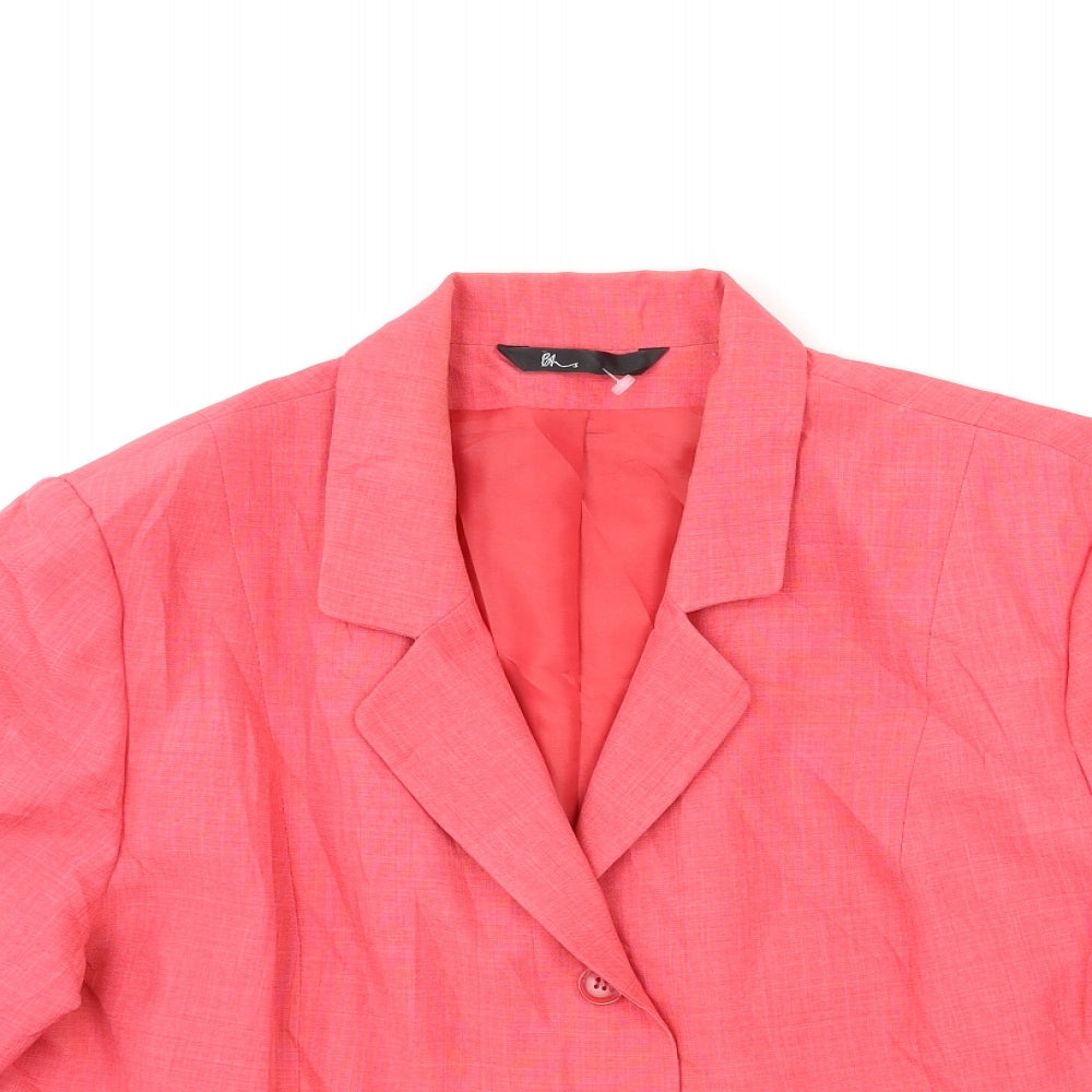 BHS Womens Pink   Overcoat Coat Size 20