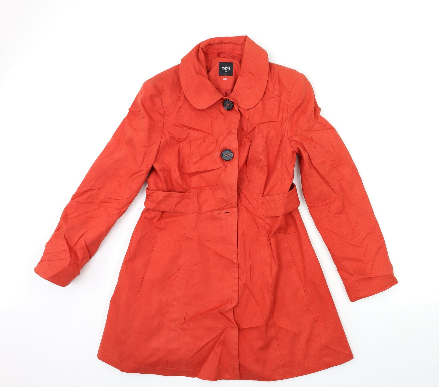 Oasis Womens Red   Overcoat Coat Size S