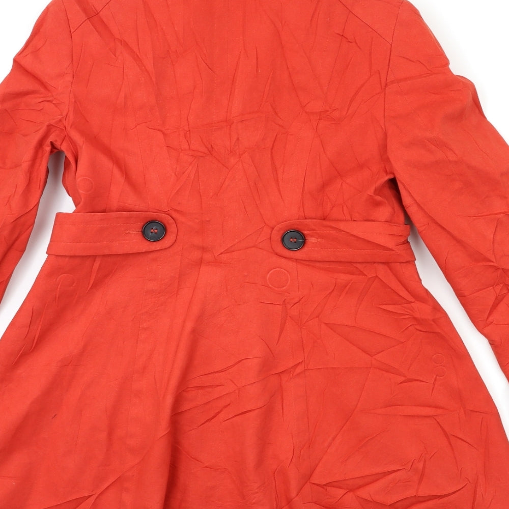 Oasis Womens Red   Overcoat Coat Size S