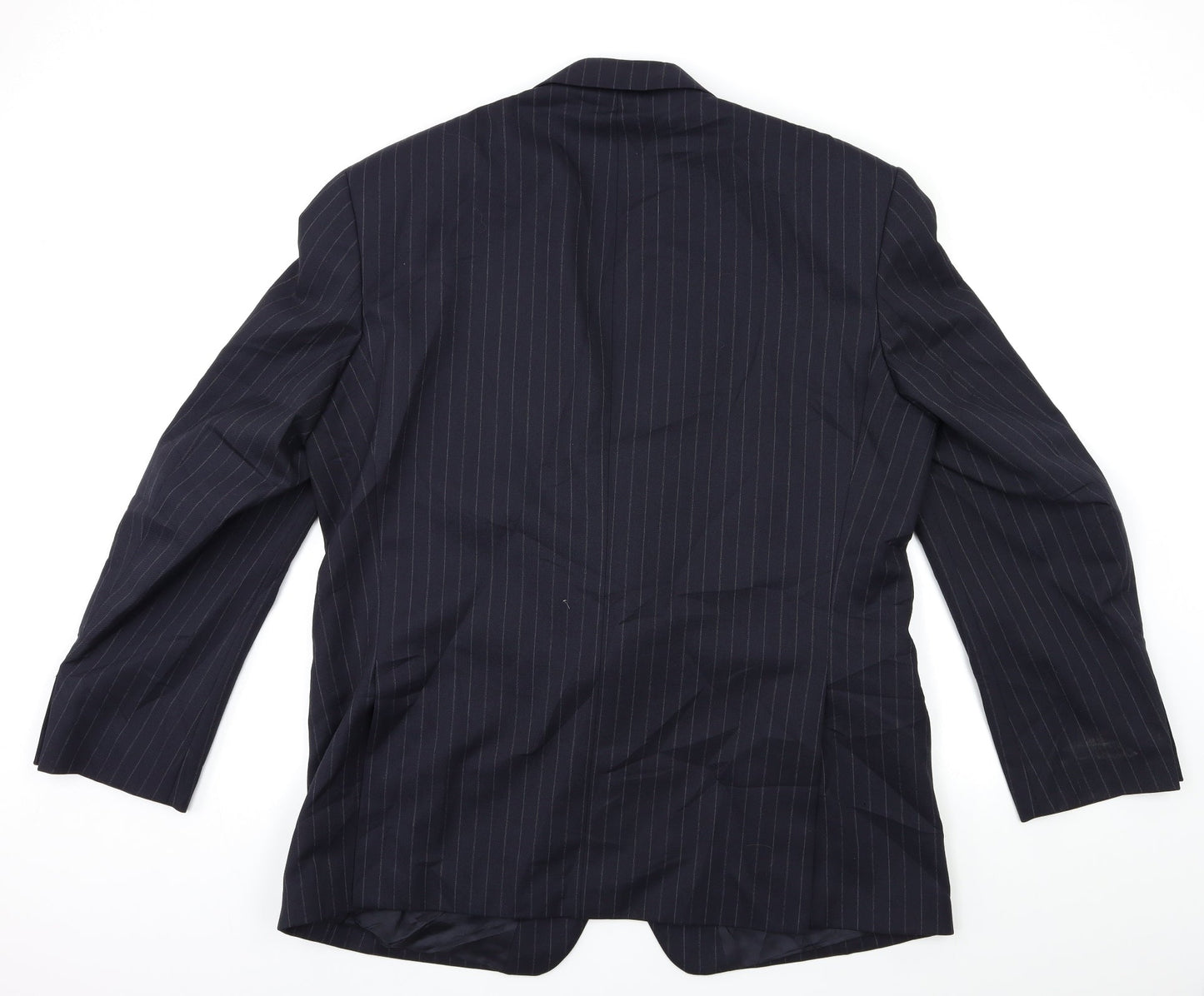 Mr Harry Mens Black Striped  Jacket Suit Jacket Size 44