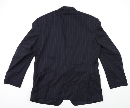 Mr Harry Mens Black Striped  Jacket Suit Jacket Size 44