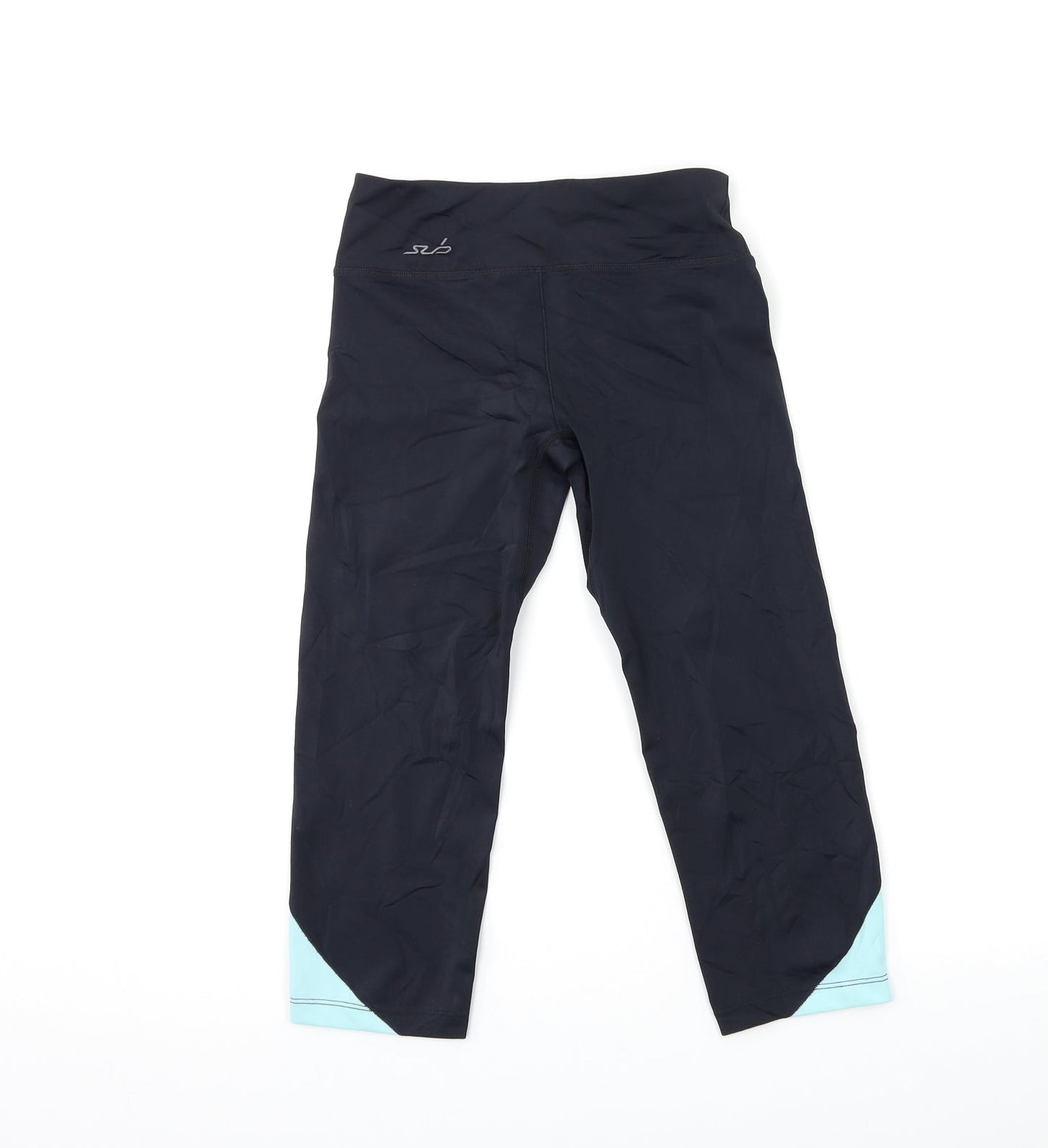 Sports Performance Womens Blue   Compression Leggings Size 10 L18 in - `