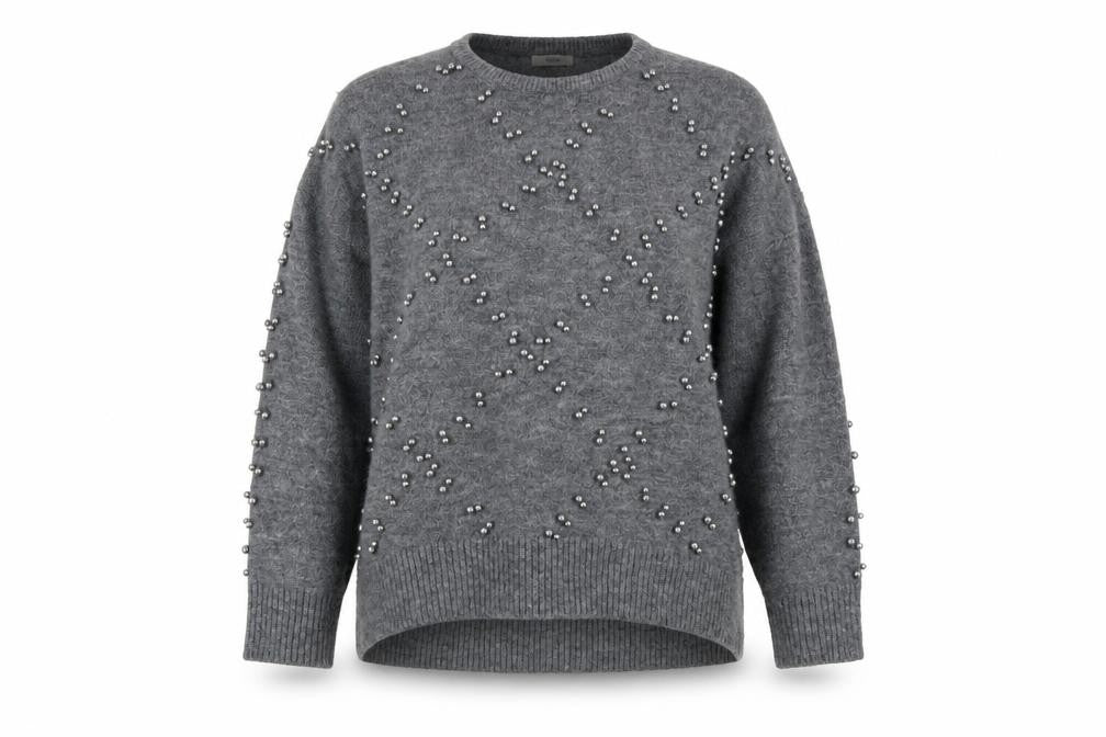 Moewy Womens Grey   Pullover Jumper Size M