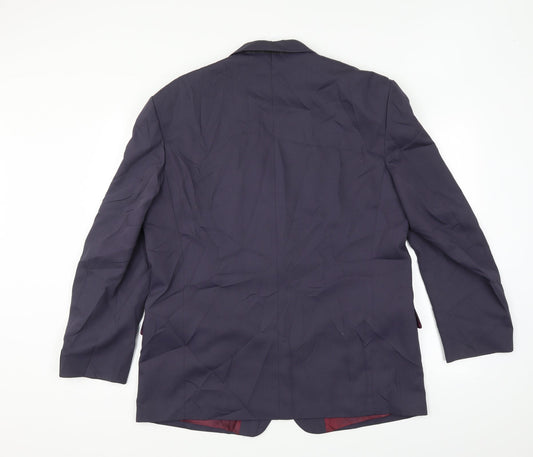 Blue Fox Mens Black   Jacket Suit Size 44
