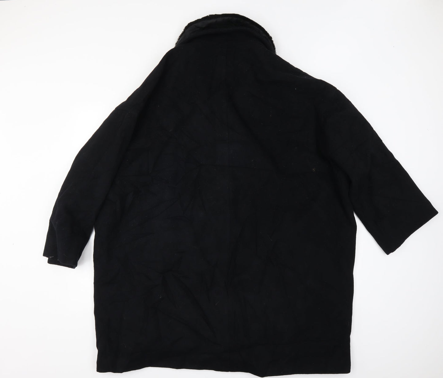 Wallis Womens Black   Overcoat Coat Size 14