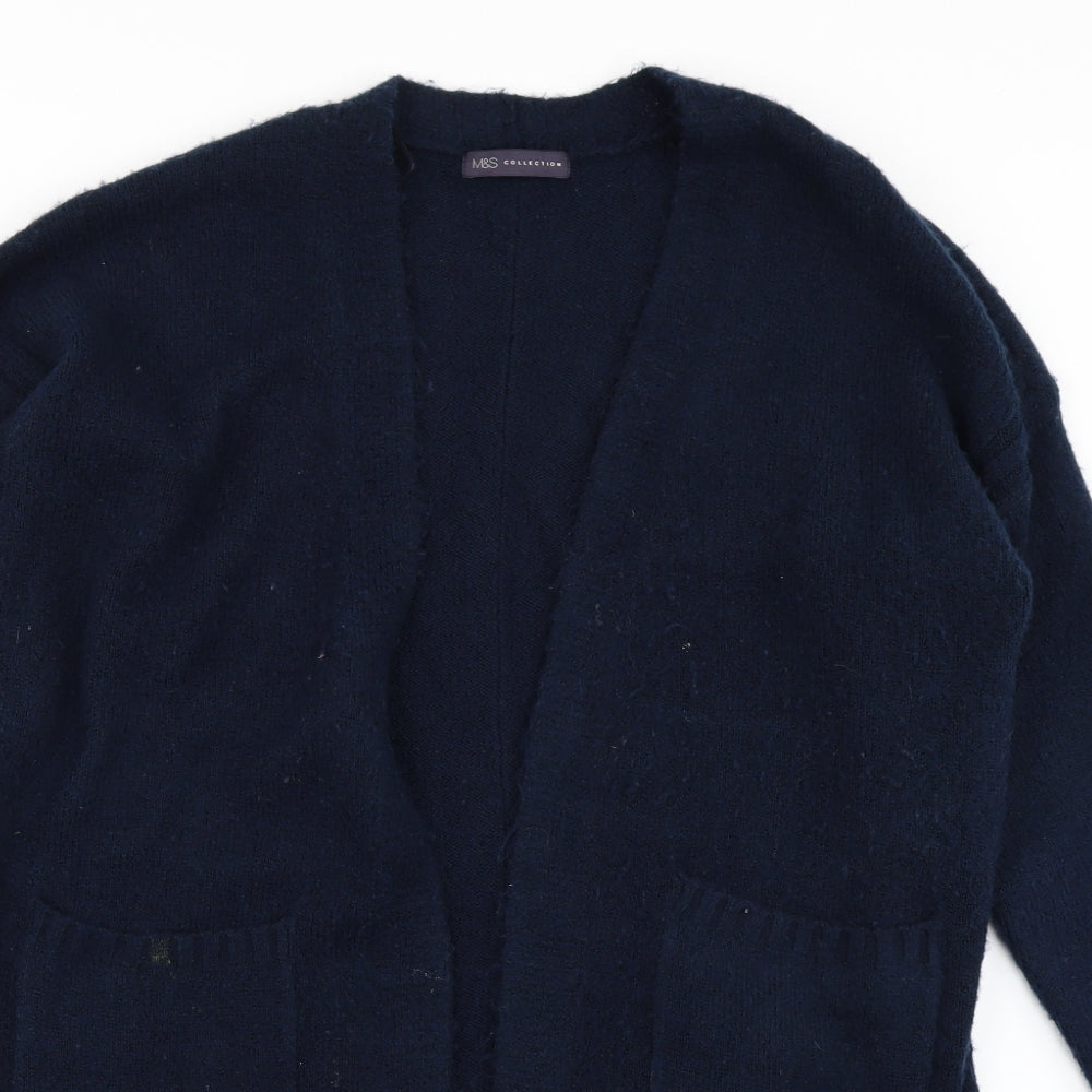 M&S Womens Blue  Knit Cape Jumper Size M