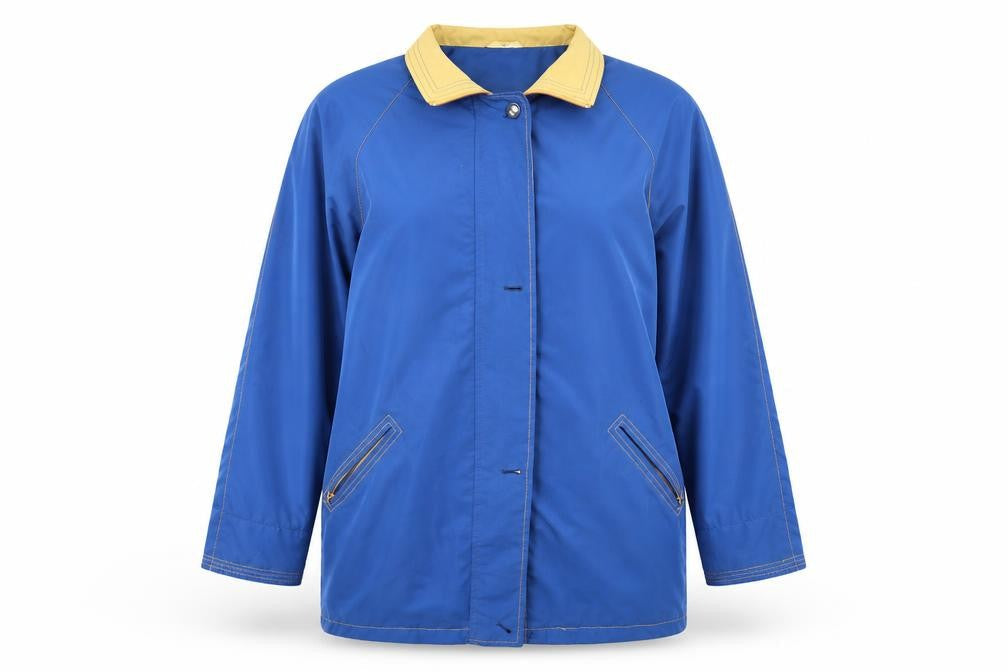 Klass Collection Womens Blue   Rain Coat Coat Size M