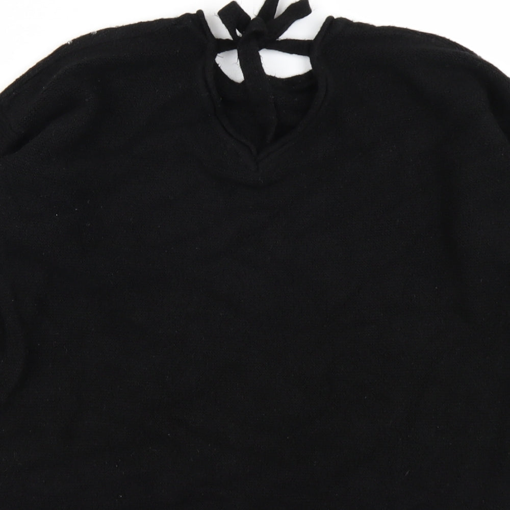 M&S Womens Black  Knit Pullover Jumper Size M