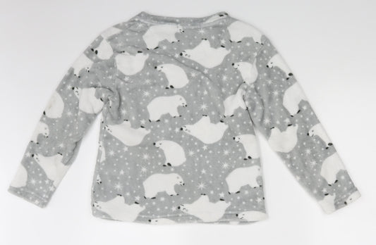 Just Like You Boys Grey Animal Print  Pullover Jumper Size 10-11 Years