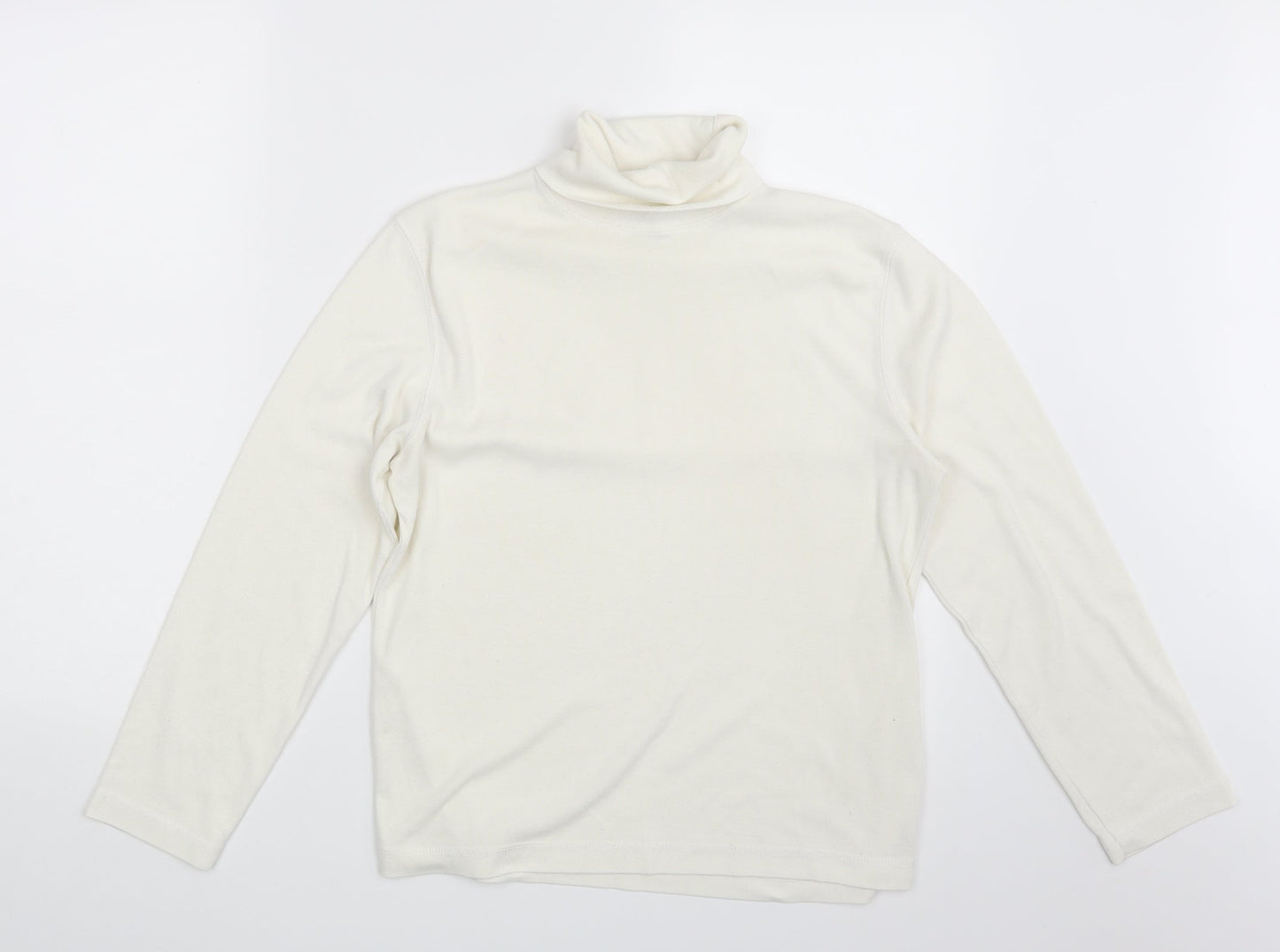 Poppy Womens Ivory   Pullover Sweatshirt Size 16