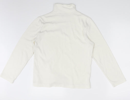 Poppy Womens Ivory   Pullover Sweatshirt Size 16