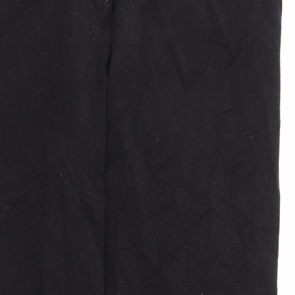 M&S Womens Black Houndstooth  Trousers  Size 18 L31 in
