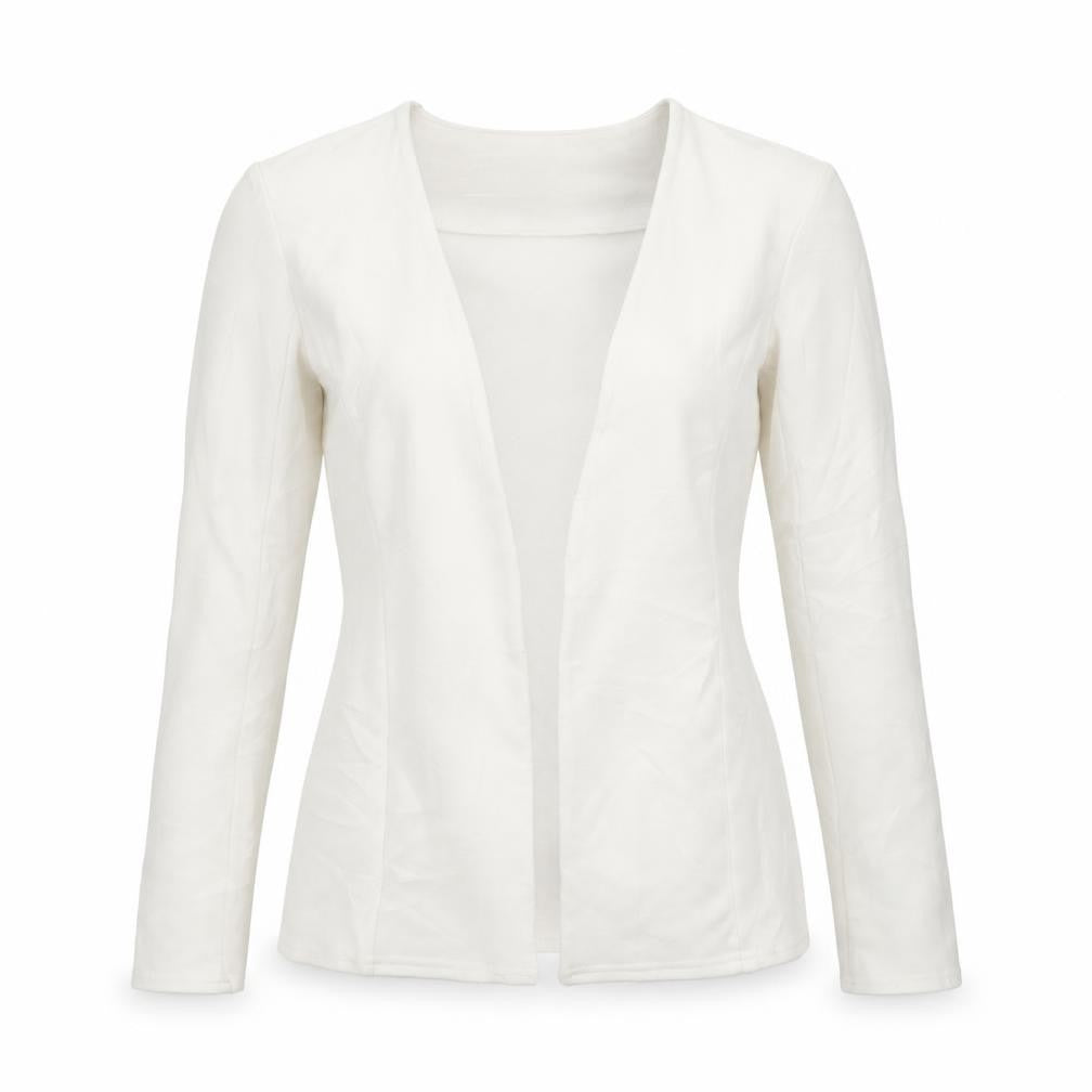 Front view of LIPSY women’s white jacket blazer, size UK 4
