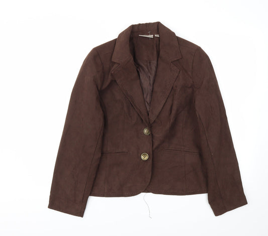 Studio Works Womens Brown   Jacket Blazer Size 10