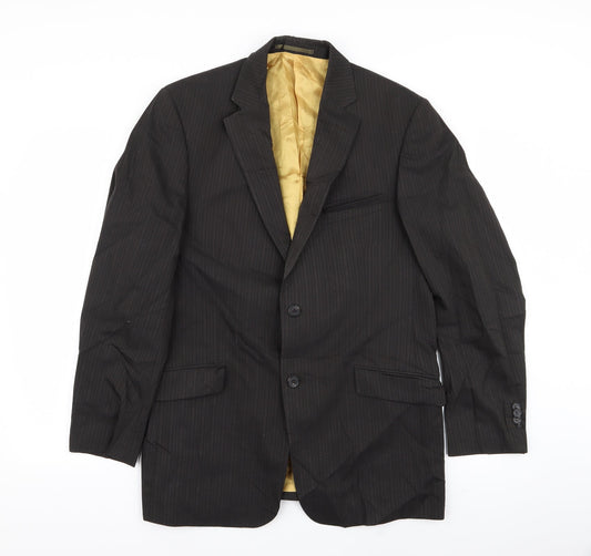 hugo james Mens Black Striped  Jacket Blazer Size 40
