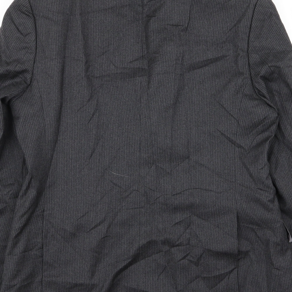 Paul Costelloe Mens Grey Striped  Jacket Blazer Size 38