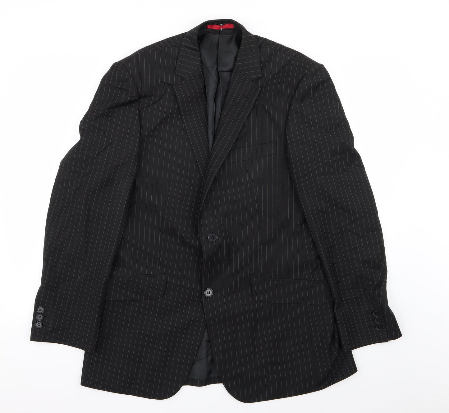 Burton Mens Black Striped  Jacket Blazer Size 38