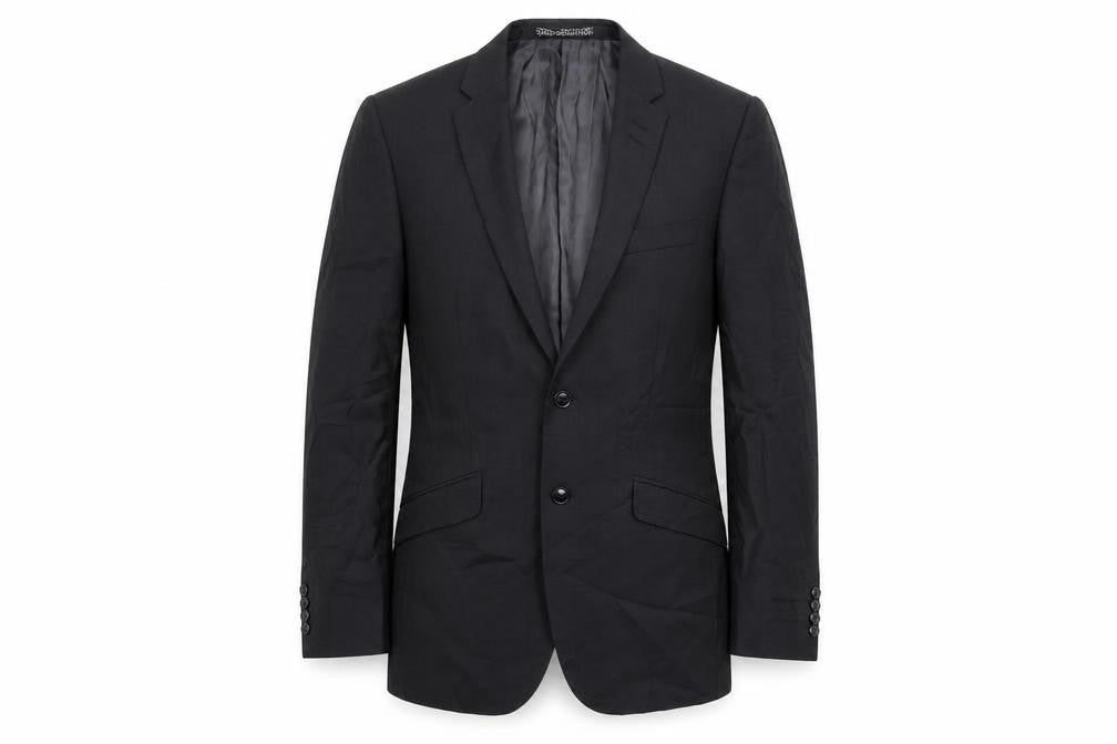 Front view of Autograph men’s black jacket blazer, size 38